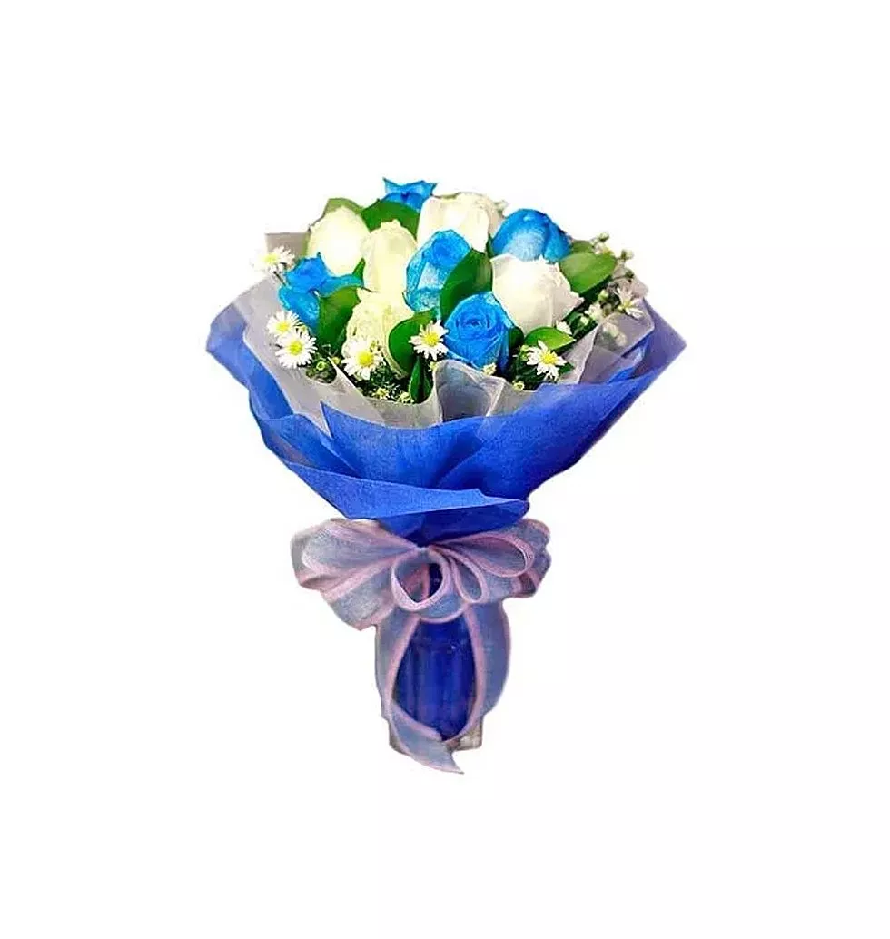 Blue Roses Bunch