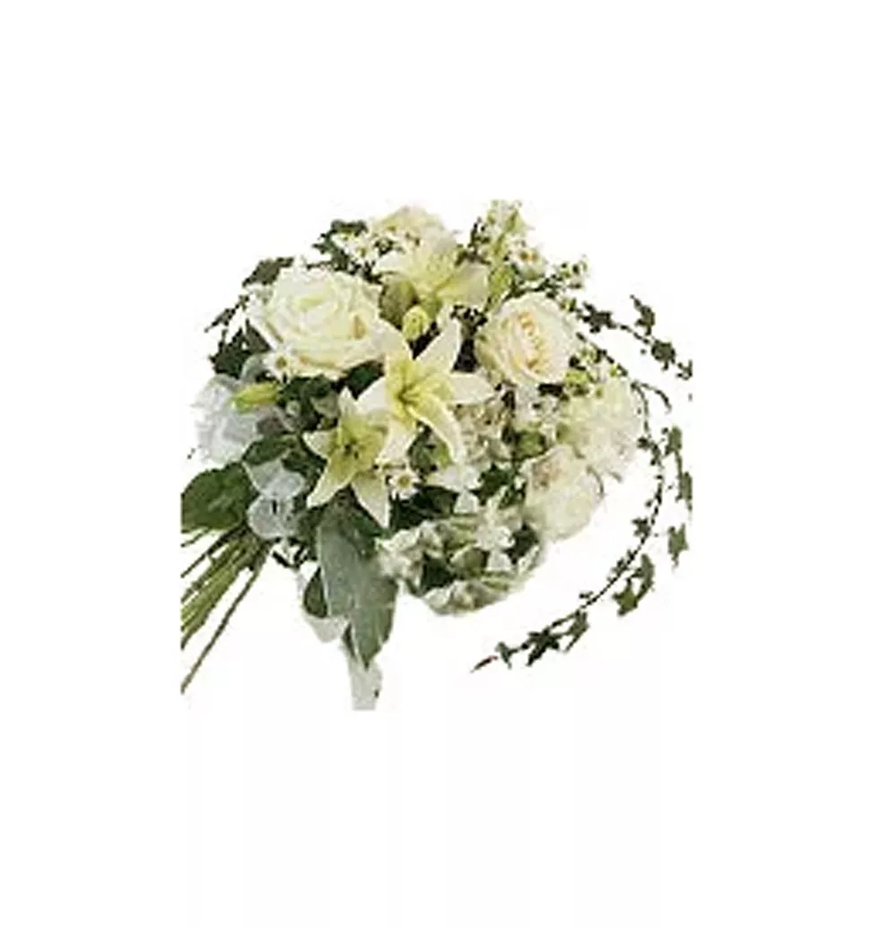 Lovely White Hand Tied Bouquet