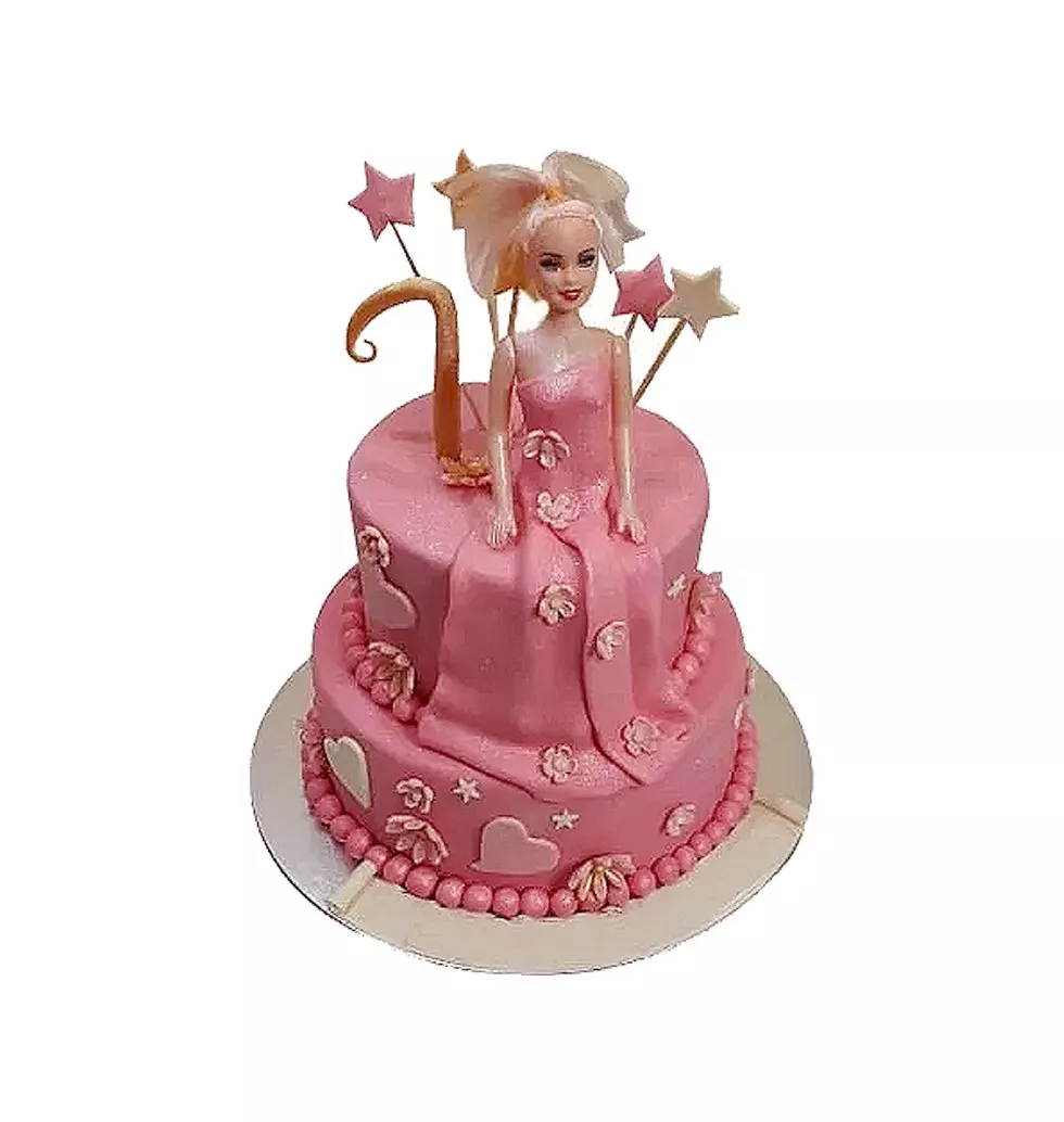 Barbie Hearts Character Cake