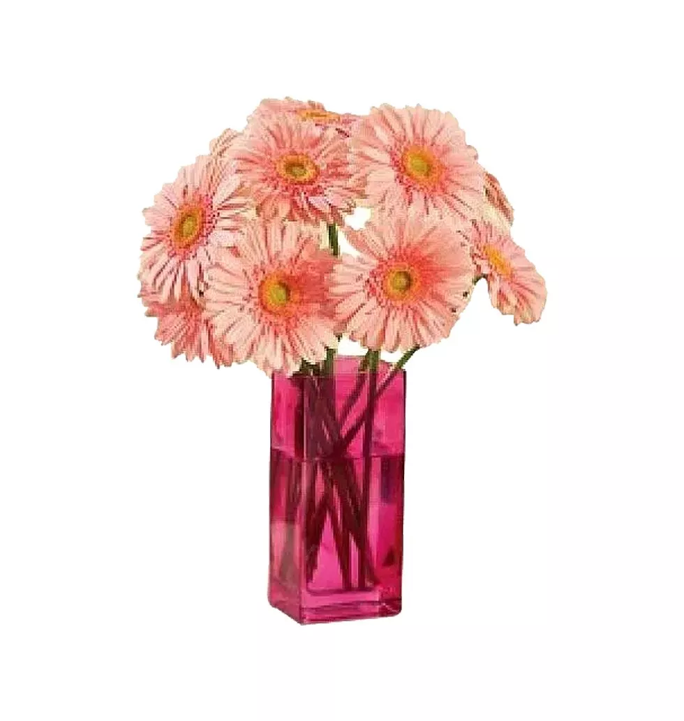 Peachy Gerbera Vase Arrangement