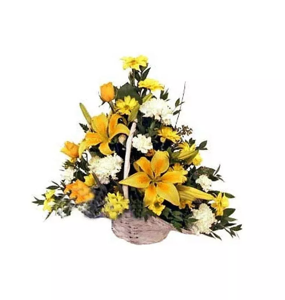 One-sided arrangement in a basket