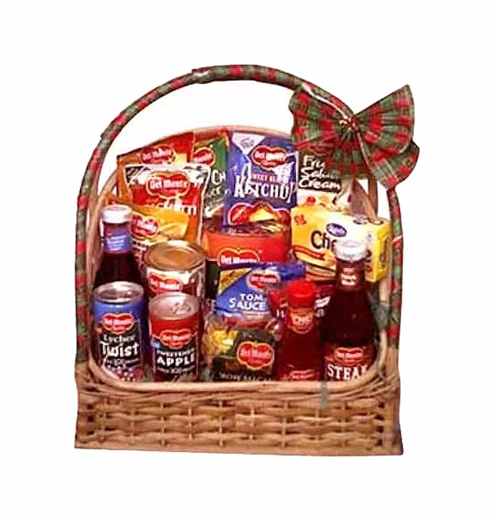 Ambrosial Treat Basket Loaded with Santa's Blessings